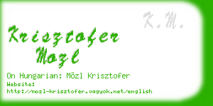 krisztofer mozl business card
